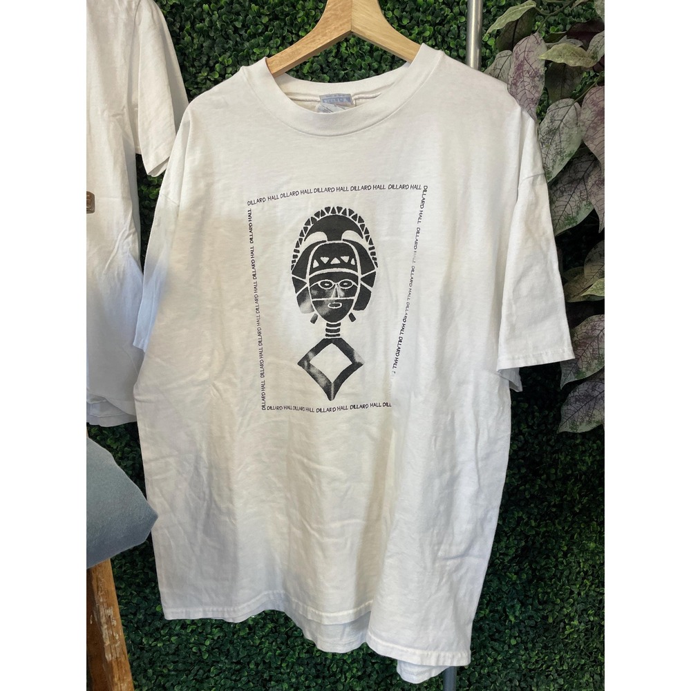 vtg DILLARD HALL DIVA Tee L // 90s vintage diva mask baggy art sculpture college